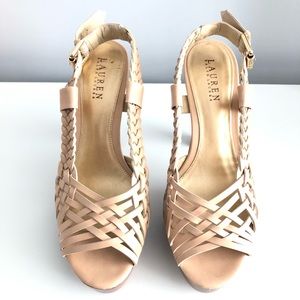 Weaved Platform Sandal by Lauren by Ralph Lauren